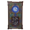 Handcrafted Persian Wooden Wall Clock - Khatam Marquetry Art, Nargol
