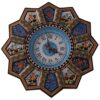 Handcrafted Persian Wooden Wall Clock - Khatam Marquetry Art, Nazanin