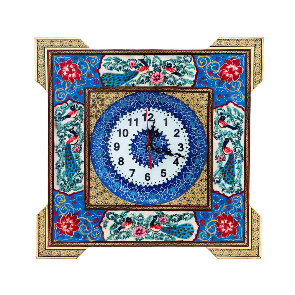 Persian Khatam Kari Wall Clock Model Negin