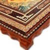 Handcrafted Persian Wooden Wall Clock - Khatam Marquetry Art, Tazhib
