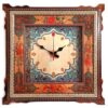 Handcrafted Persian Wooden Wall Clock - Khatam Marquetry Art, Vania