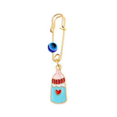 Safety Pin Brooch for Kids – Baby Bottle Model for Cute Protection