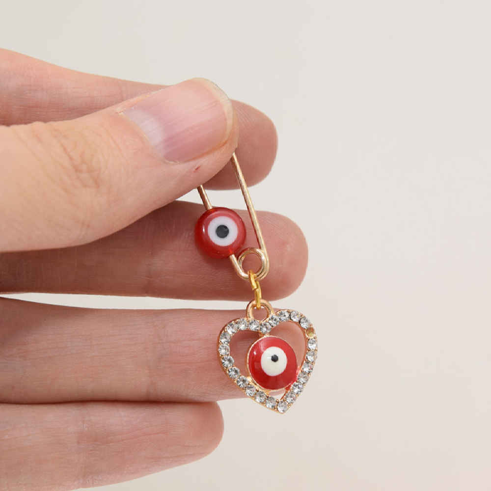 Safety Pin Brooch for Kids – Ghalb Heart Design for Care and Safety