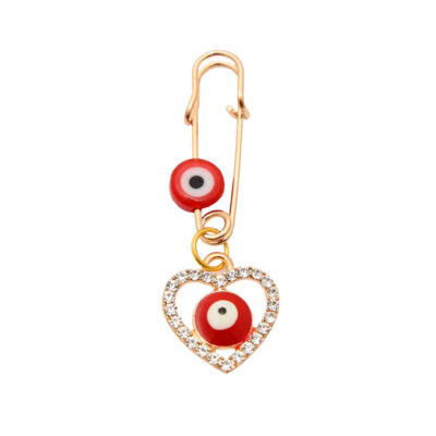 Safety Pin Brooch for Kids – Ghalb Heart Design for Care and Safety