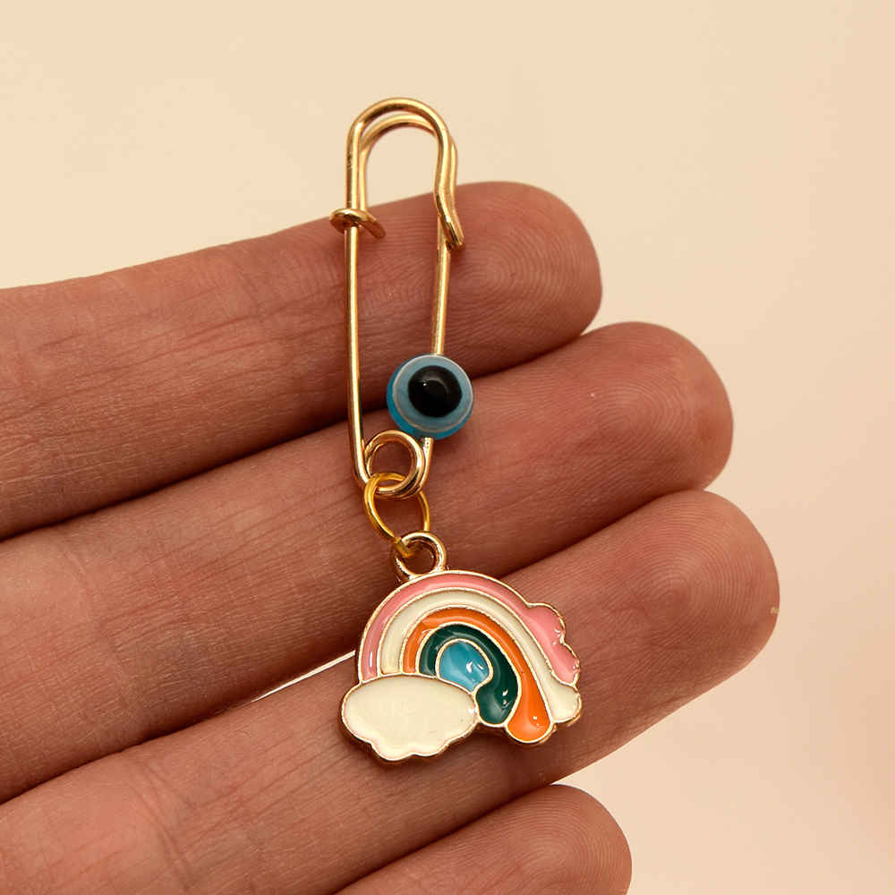 Safety Pin Brooch for Kids – Rainbow Design for Joy and Protection