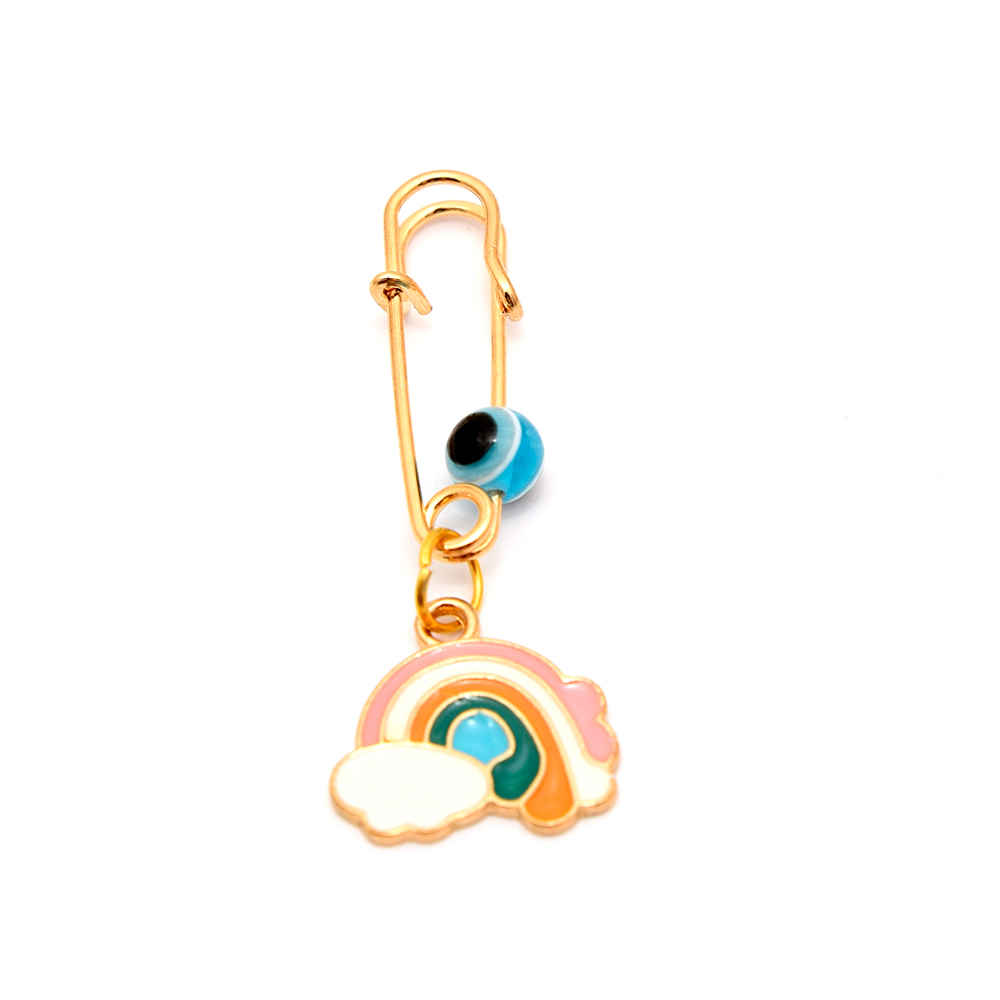 Safety Pin Brooch for Kids – Rainbow Design for Joy and Protection