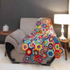 Crochet Throw for Sofa and Bed Checkered Bohemian Dorna