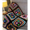 Crochet Throw for Sofa and Bed Checkered Bohemian Misa