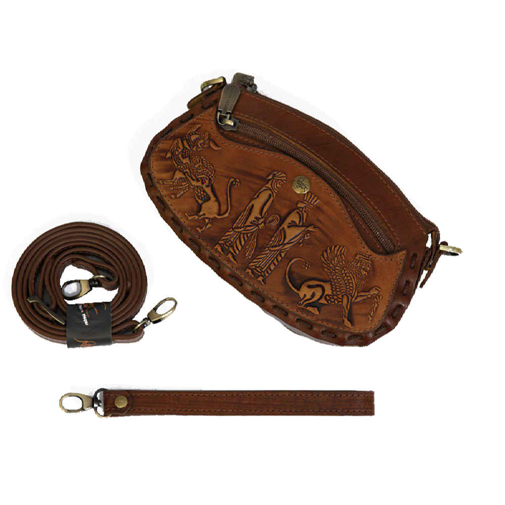 Luxurious Handcrafted Leather Crossbody Shoulder Bag – Hakhamanesh Edition
