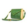 Luxurious Handcrafted Leather Crossbody Shoulder Bag - Olive Edition
