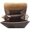 Handcrafted Leather Crossbody Shoulder Bag - Persian Calligraphy Sadaf Design