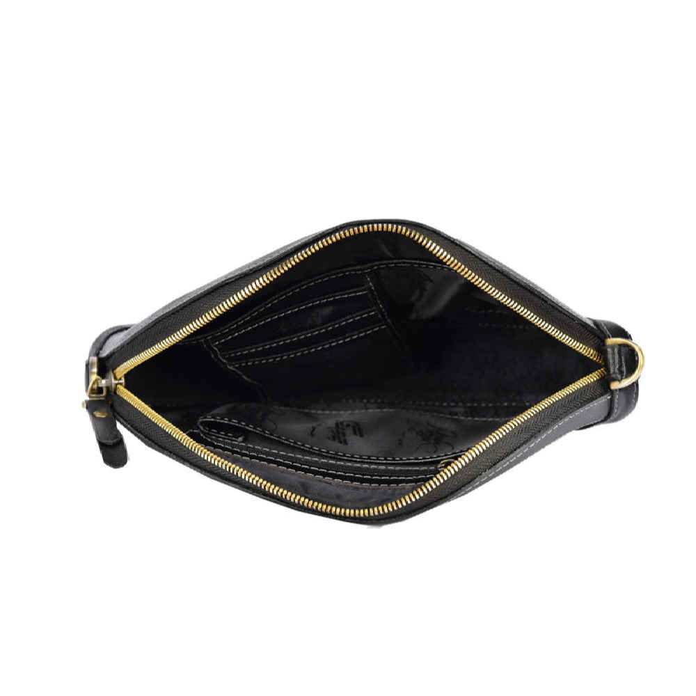 Handcrafted Leather Crossbody Shoulder Bag – Persian Calligraphy Tamana