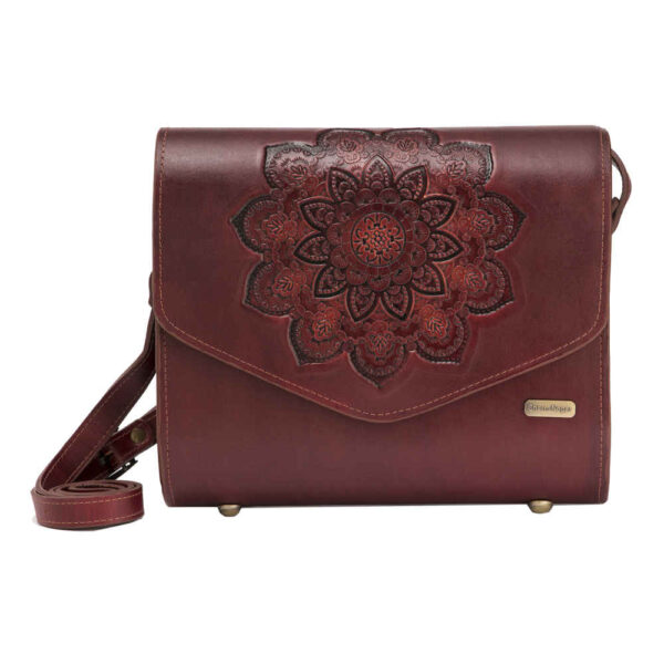 Luxurious Handcrafted Leather Crossbody Shoulder Bag - Tazhib Edition