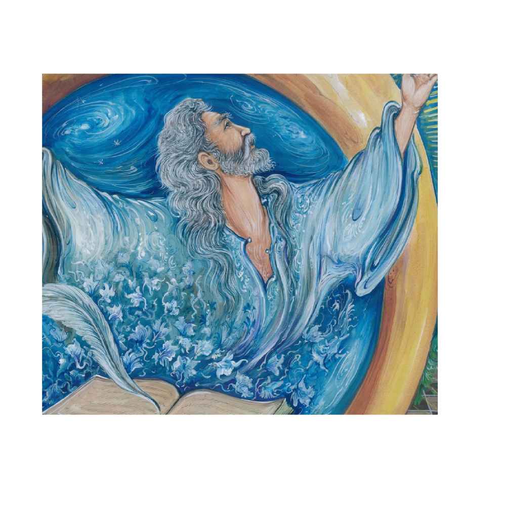 Original Persian Miniature Art Painting: Watercolor – Khayam Poem by Rasoul Motamedi