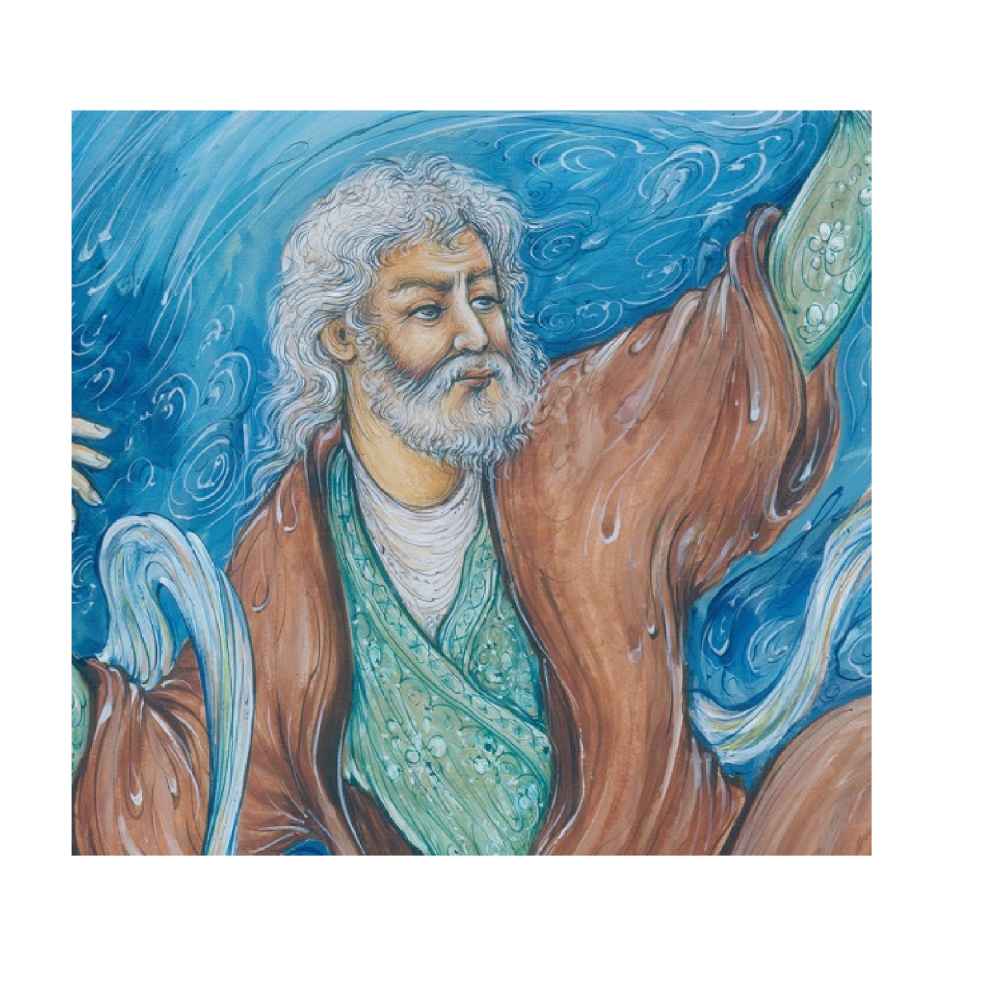 Original Persian Miniature Art Painting: Watercolor – Khayam by Rasoul Motamedi