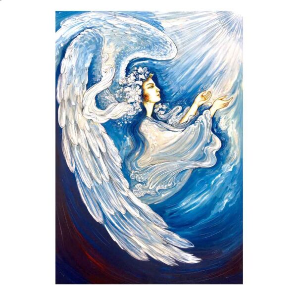 Original Persian Miniature Art Painting: Watercolor on Cardboard - Niayesh by Rasoul Motamedi