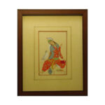 Original Persian Safavid Art Painting: Watercolor and Gouache on Cardboard - Abbasi