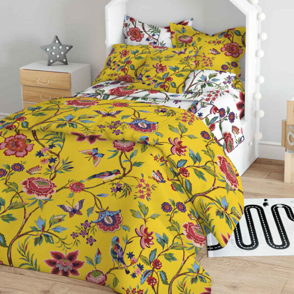 5-Piece Double-Sized Bed Linen Set – Flora
