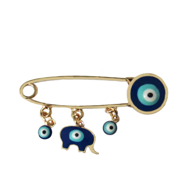 Evil Eye Safety Pin Brooch – Stylish Protection Accessory