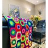 Crochet Throw for Sofa and Bed Checkered Bohemian Sara
