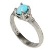 Persian Silver Ring for Women with Neyshabur Turquoise Mana