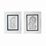 Set of 2 Original Persian Miniature Art Paintings: Watercolor – Horse