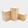 Solid Wooden Cube Tealight Holder Set of 3 / Deco
