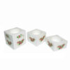 Set of 3 Plaster Tealight Candle Holder Model Kiana