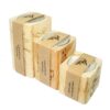 Persian Solid Wooden Cube Tealight Holder Set of 3 / Raghs Sama
