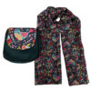 Bohemian Crossbody Shoulder Bag & Shawl Set with Bird Motif