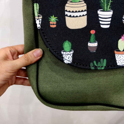 Bohemian Crossbody Shoulder Bag & Shawl Set with Cactus Design