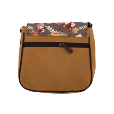 Bohemian Crossbody Shoulder Bag & Shawl Set with Fox Motif