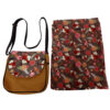 Bohemian Crossbody Shoulder Bag & Shawl Set with Fox Motif