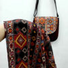 Bohemian Crossbody Shoulder Bag & Shawl Set with Traditional Design