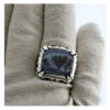 Persian Dendritic Agate Shajar Silver Ring for Men Jalal