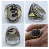 Persian Dendritic Agate Shajar Silver Ring for Men Salar