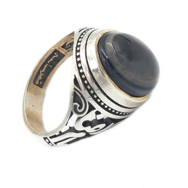 Persian Sulemani Hakik Silver Ring for Men Hooman