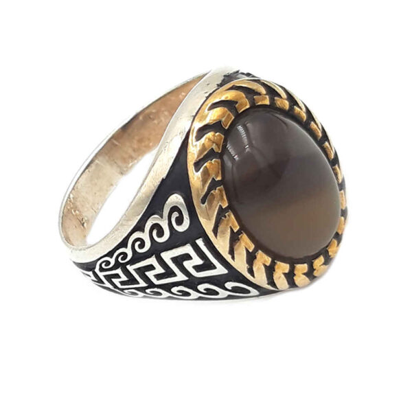 Persian Sulemani Hakik Silver Ring for Men Moloud