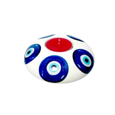 Plaster Tealight Candle Holder Model Nazar Cheshm