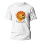 White T-Shirt Model Lion
