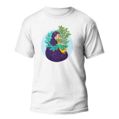 White T-Shirt Model Plant
