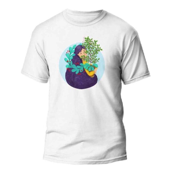 Botanical Print T-Shirt – Model Plant | Artistic Nature Tee