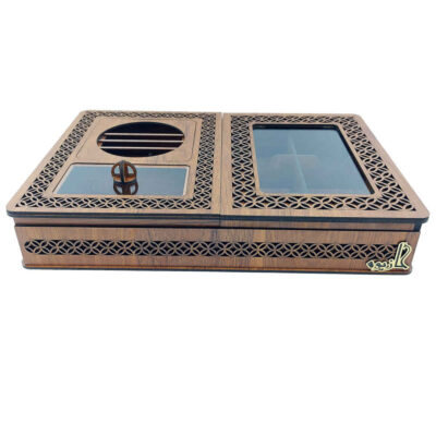 Wooden Tea Bag Organizer Box with Warmer Afra