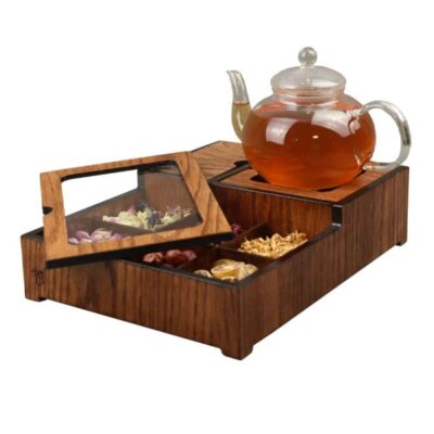 Warmer-Equipped Tea Box for Herbal and Classic Teas
