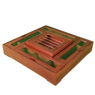 Wooden Tea Bag Organizer Box with Warmer Arad