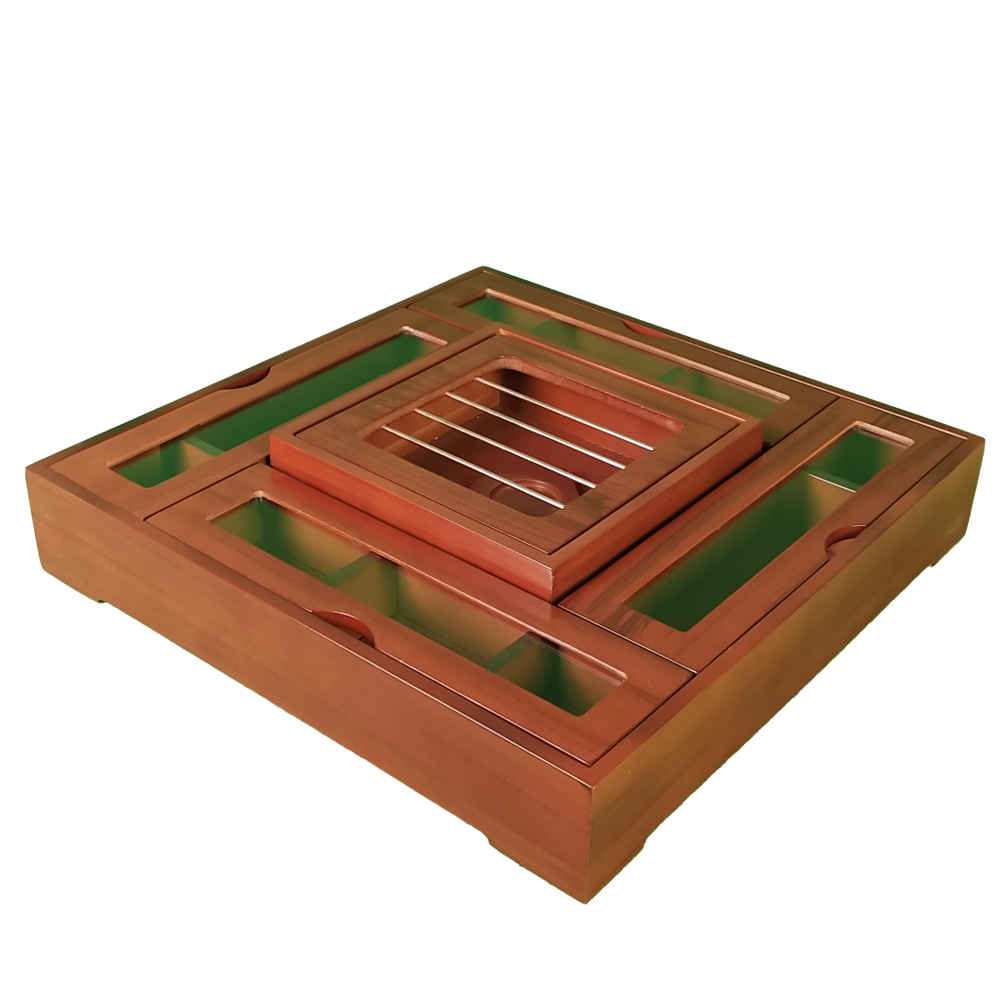 Wooden Tea Bag Organizer Box with Warmer Arad