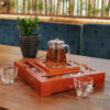 Wooden Tea Bag Organizer Box with Warmer Arad