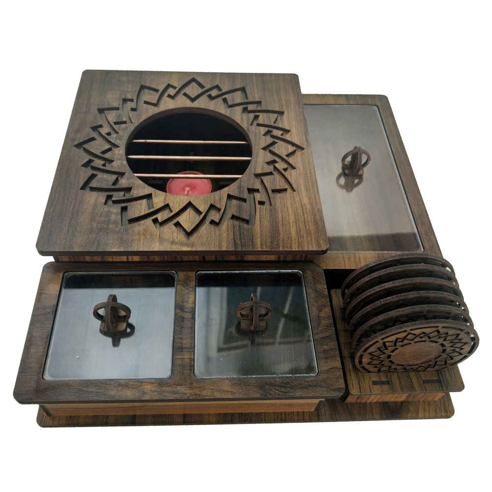 Tea Organizer with Warmer – Aryana Edition