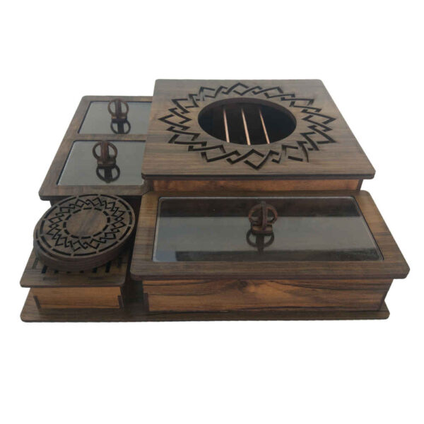 Tea Organizer with Warmer – Aryana Edition