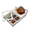 Wooden Tea Bag Organizer Box with Warmer Baran